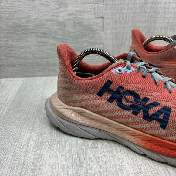 Hoka One One Mach 5 Women's 9.5 B Camellia Peach Parfait Running Sneaker Shoes