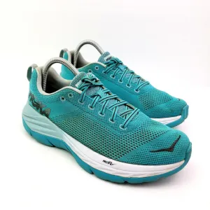 Hoka One One Mach Womens Size 9.5 Blue Athletic Running Sneaker Shoes 1019280