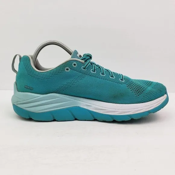 Hoka One One Mach Womens Size 9.5 Blue Athletic Running Sneaker Shoes 1019280