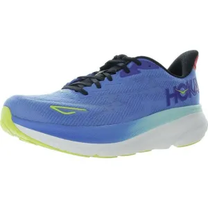 Hoka One One Mens Cliftons Blue Breathable Athletic and Training Shoes New