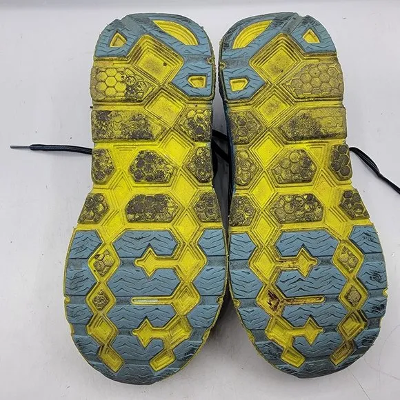 Hoka One One Mens Size 12 Napali Black Blue Yellow Running Sneakers Shoes