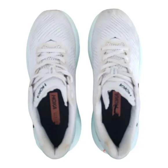 Hoka One One Rincon 3 Women's Sz 8B 1119396 WBGL White Blue Glass Running Shoes