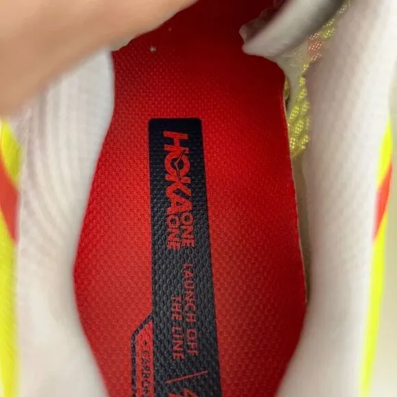 Hoka One One Rocket X Men's Size 11 Running Shoes White Neon Yellow