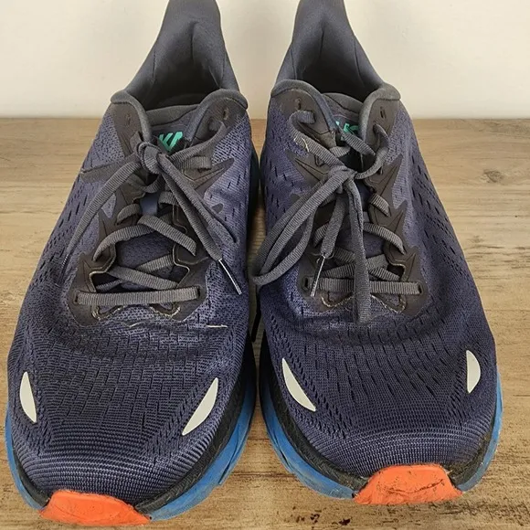 Hoka One One Running Size 11.5 D Clifton 8 Men's Blue Athletic Shoes