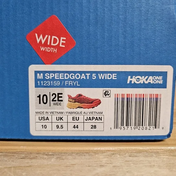 Hoka One One Speedgoat 5 Wide 2E Mens Running Shoes Sneaker 1123159