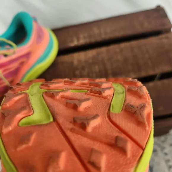 Hoka One One Speedgoat Running Shoes Womens 9 Pink Peach Athletic Sneakers