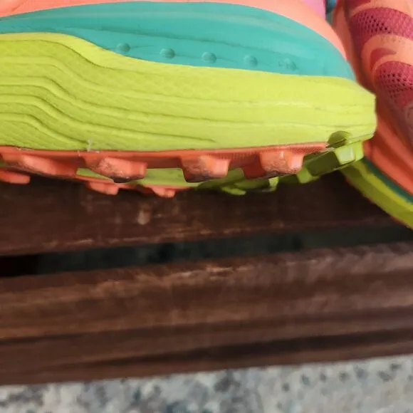 Hoka One One Speedgoat Running Shoes Womens 9 Pink Peach Athletic Sneakers