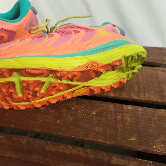 Hoka One One Speedgoat Running Shoes Womens 9 Pink Peach Athletic Sneakers