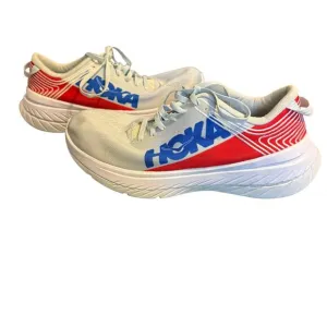 HOKA ONE ONE W CARBON X RUNNING SHOES  Red Blue Men’s Size 10 Running Athletic