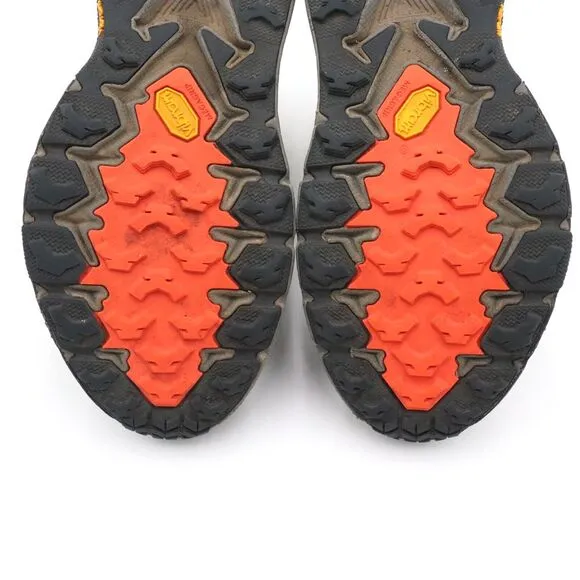 Hoka One Speedgoat Mid 2 GTX Mens 8 Gray Black Waterproof Megagrip Hiking Boots