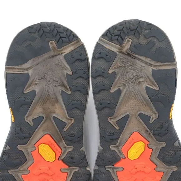 Hoka One Speedgoat Mid 2 GTX Mens 8 Gray Black Waterproof Megagrip Hiking Boots