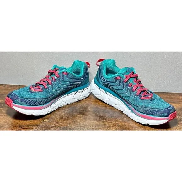 Hoka One One Clifton 4 1016724 BCCM Blue Running Women's Shoes Sneakers Size 10.