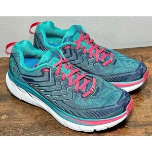 Hoka One One Clifton 4 1016724 BCCM Blue Running Women's Shoes Sneakers Size 10.