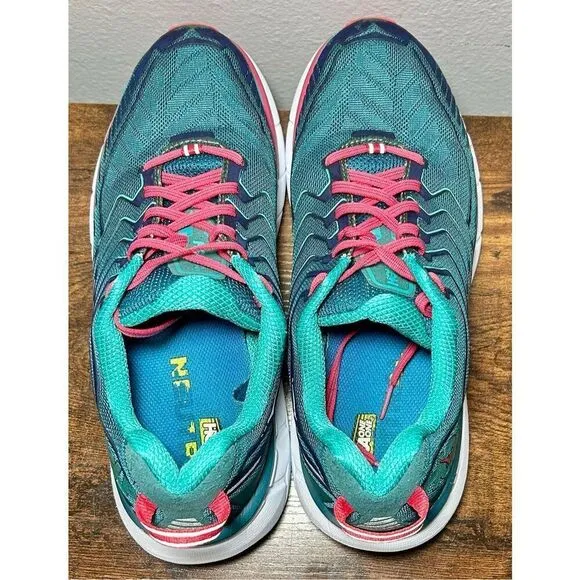 Hoka One One Clifton 4 1016724 BCCM Blue Running Women's Shoes Sneakers Size 10.