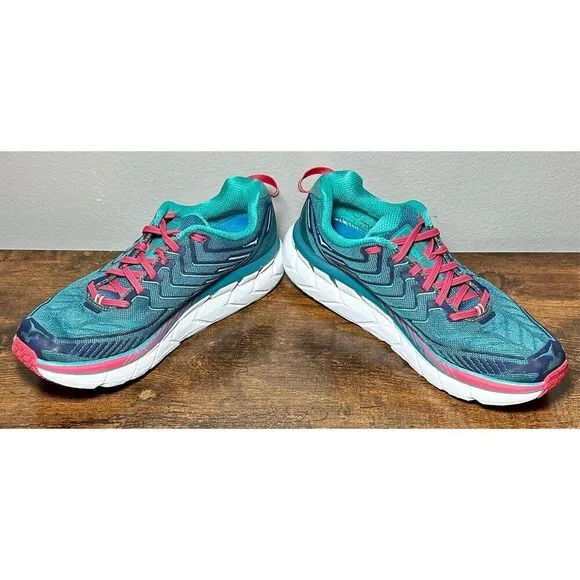 Hoka One One Clifton 4 1016724 BCCM Blue Running Women's Shoes Sneakers Size 10.