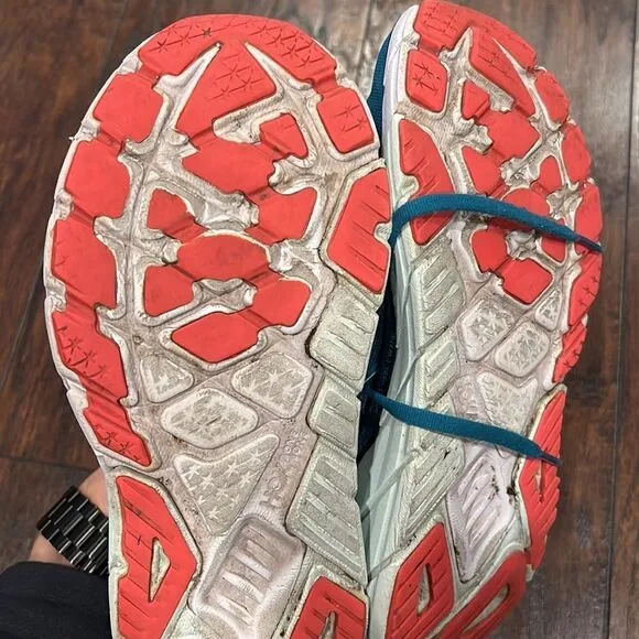 Hoka One One Womens Arahi 5 1115012 MBLGR Blue Running Shoes Sneakers Size 7 B