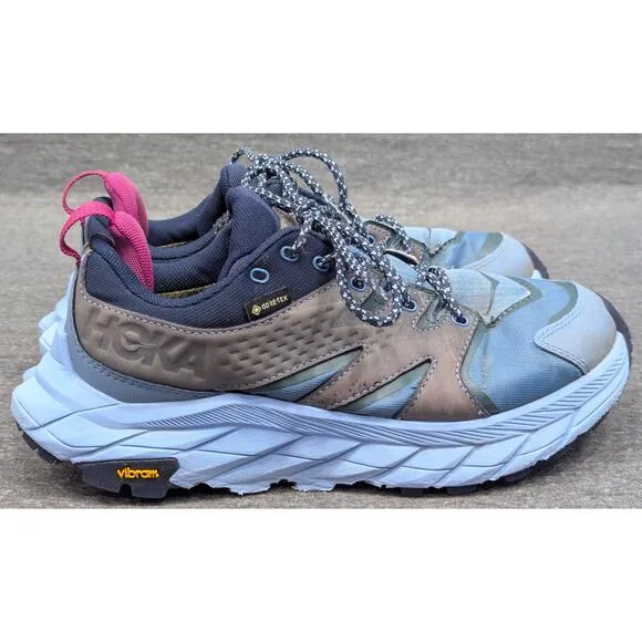 HOKA Womens Shoes - Light Blue, Anacapa Low GTX, Waterproof, Hiking, 7.5B