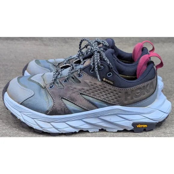 HOKA Womens Shoes - Light Blue, Anacapa Low GTX, Waterproof, Hiking, 7.5B