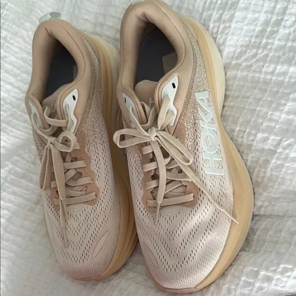 Hoka Women's Tan Running Shoes