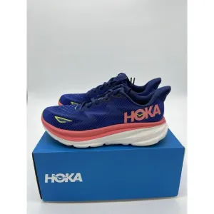 Hoka One One Clifton 9 Running Shoes Evening Sky Coral Women's 6.5 READ