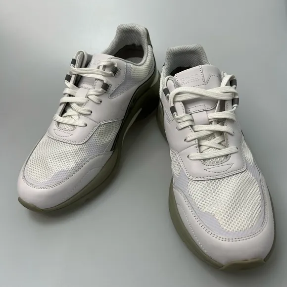 Hugo Boss Ardical Runn Running Sneakers Shoes White/Grey Men’s 10 $298