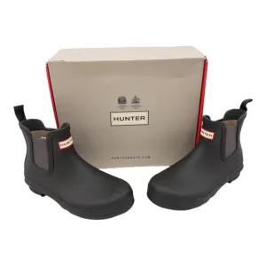 Hunter Black Original Waterproof Chelsea Rain Boots 6