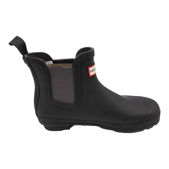 Hunter Black Original Waterproof Chelsea Rain Boots 6
