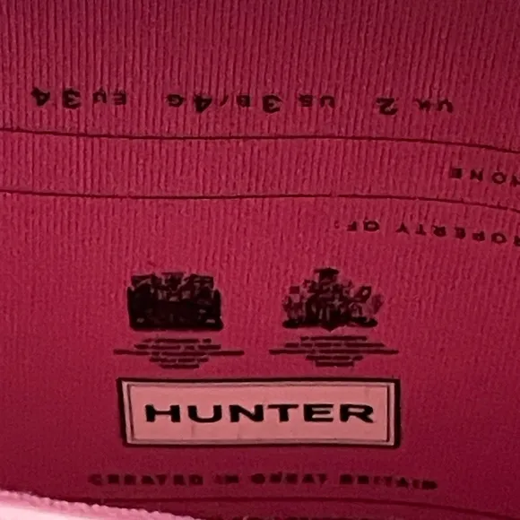 Hunter Glittery Pink rain boots Girls size 4 waterproof mud/snow boot