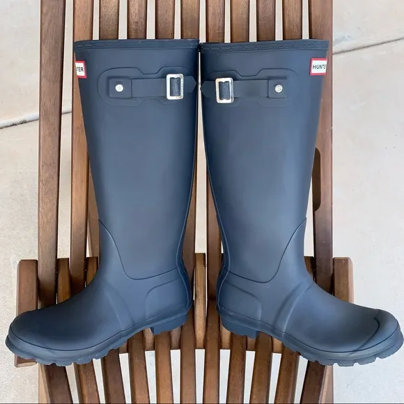 Hunter Original Back Adjustable Rain Boots Sz 7 / 38