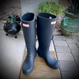 Hunter Original Back Adjustable Rain Boots Sz 7 / 38
