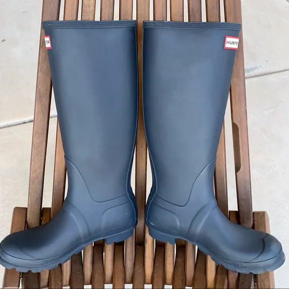 Hunter Original Back Adjustable Rain Boots Sz 7 / 38