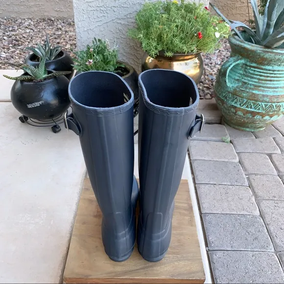 Hunter Original Back Adjustable Rain Boots Sz 7 / 38