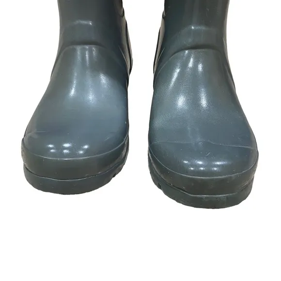 HUNTER ORIGINAL TALL GLOSS RUBBER RAIN BOOTS KNEE-HIGH HUNTER-GREEN SIZE US 6