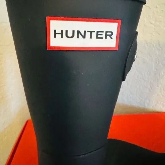 HUNTER Original Short Men's Waterproof Rain Boot, Rubber Black, Size 11, NWT