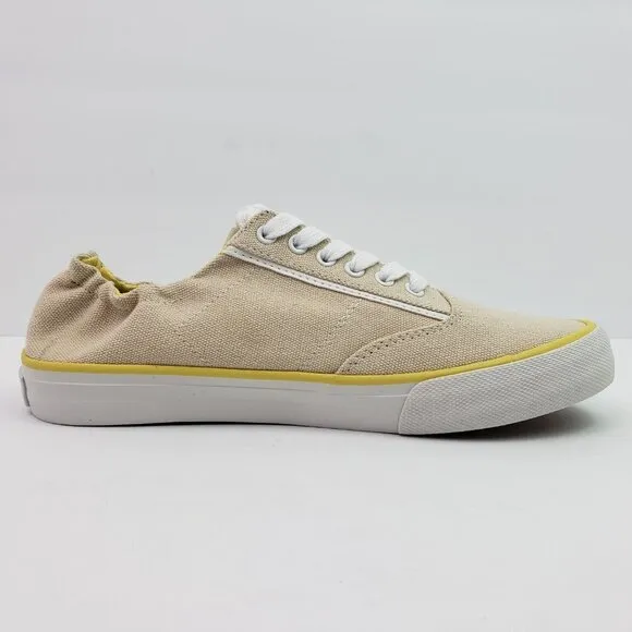 Hurley Delano Womens Size 8 Natural Canvas Bloom Slip On Casual Low Sneaker Shoe