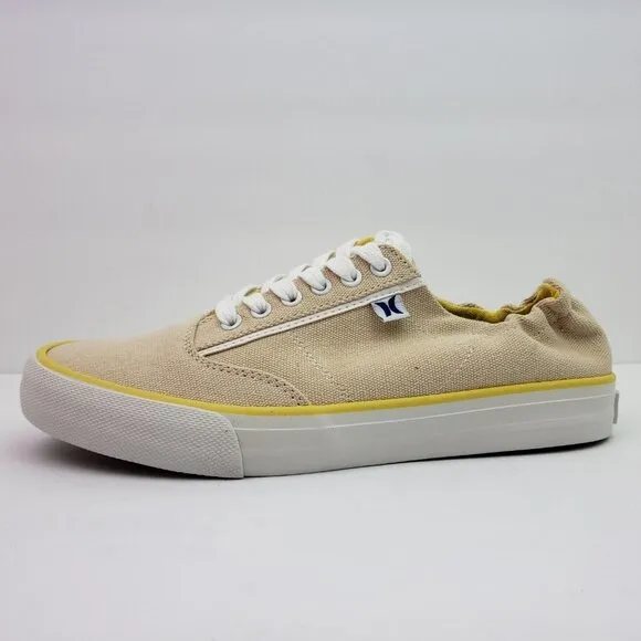 Hurley Delano Womens Size 8 Natural Canvas Bloom Slip On Casual Low Sneaker Shoe
