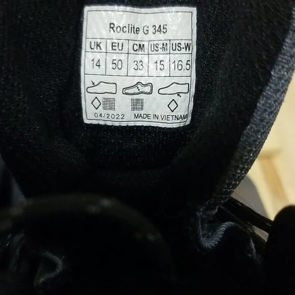 Inov8 Men's Roclite G 345 Grey/Black Waterproof Hiking Boots Size 15
