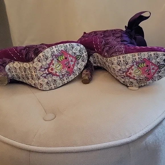 Irregular Choice Abigails Party size 8, purple roses