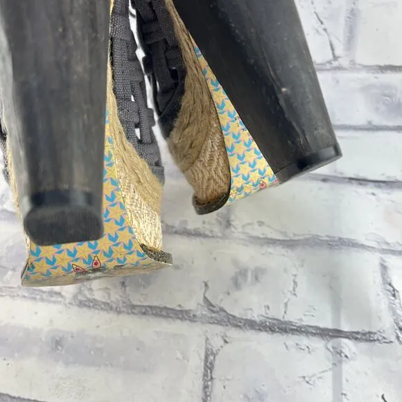 Irregular Choice Cupids Sun Hat Grey Womens 7 Platform High Heel Shoes Lace Up