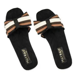 Italeau Doll Waterproof Slide Sandal In Black size‎ 38