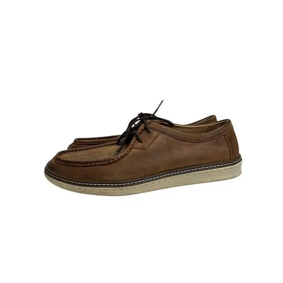 Johnston &amp;‎ Murphy McGuffey Moc Toe Shoes Tan Oiled Full Grain Sz 11.5 M