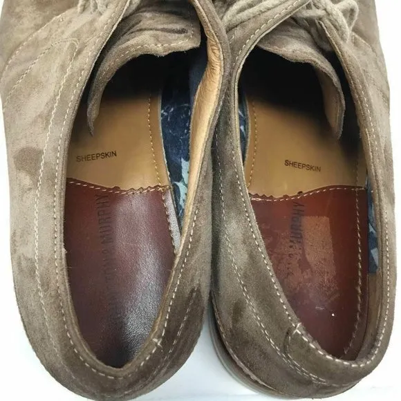 Johnston &amp; Murphy Sheepskin Shoes Size 10.5 M Brown Dress‎ Work Mens $185