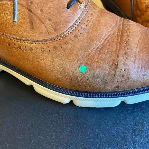 Johnston Murphy Tan Cap Toe Sneakers Waterproof White Sole Men’s Size 10-1/2 M.