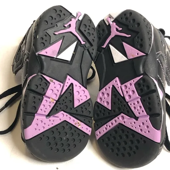 Jordan baby retro 7 black , barely grapé sneakers shoes
