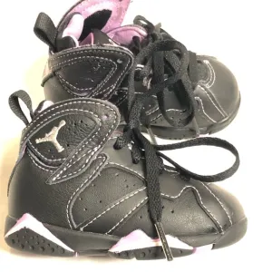 Jordan baby retro 7 black , barely grapé sneakers shoes