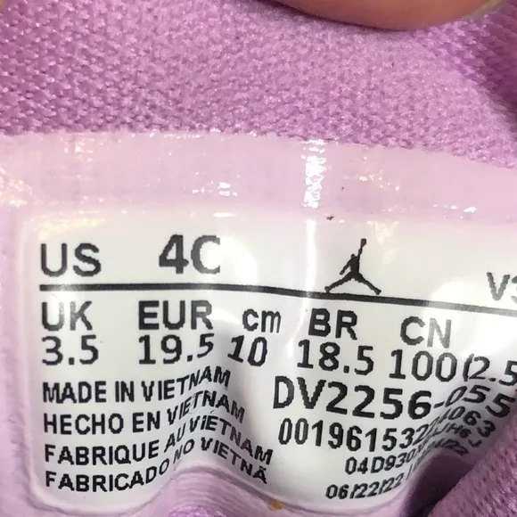 Jordan baby retro 7 black , barely grapé sneakers shoes