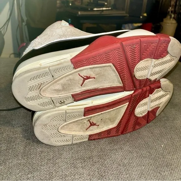JORDAN Dub Zero White Black Red Mens Sneakers - Size 11