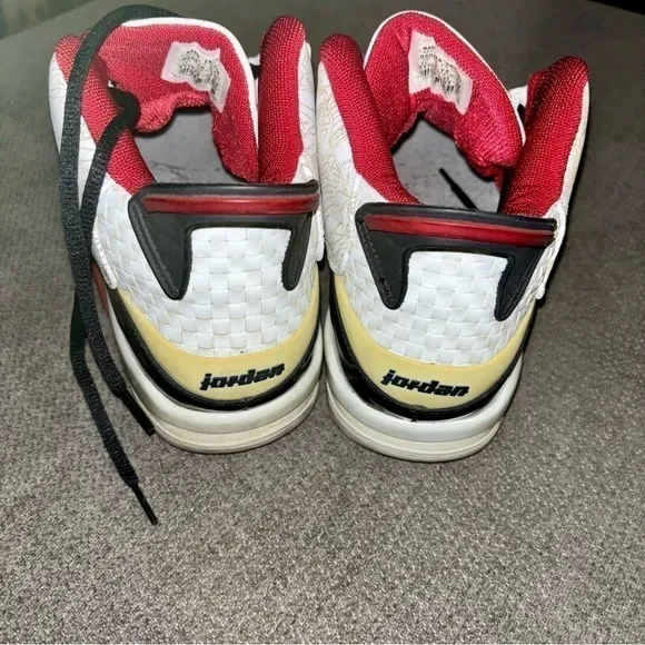 JORDAN Dub Zero White Black Red Mens Sneakers - Size 11