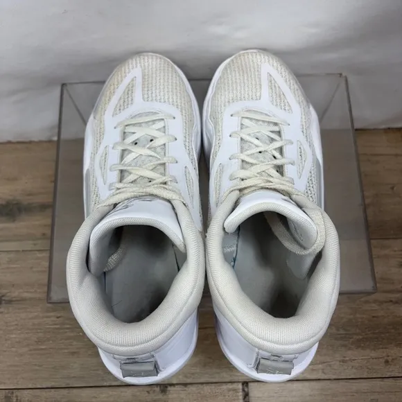 Jordan Tatum Mens Basketball Shoes Sz 8.5 White Pure Money Sneakers FB2863-100