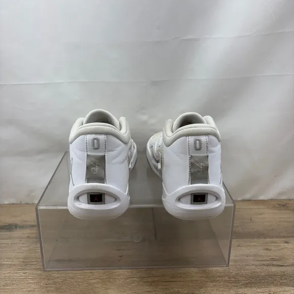 Jordan Tatum Mens Basketball Shoes Sz 8.5 White Pure Money Sneakers FB2863-100